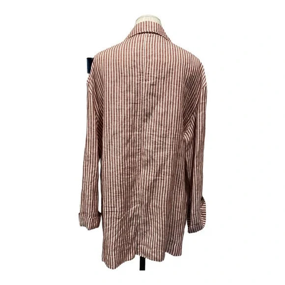Mara Hoffman Red Stripe Linen Blazer XL Chic and Comfortable - Picture 13 of 16